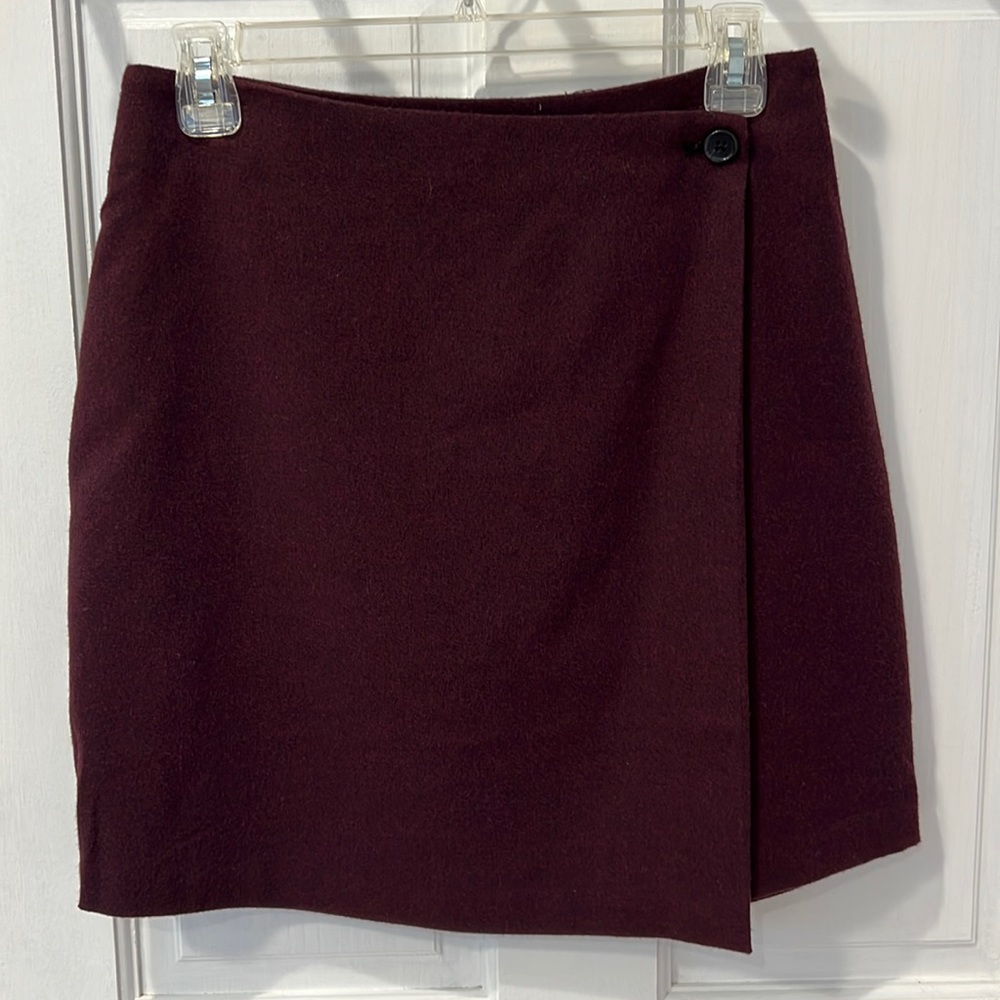 Maroon wrap skirt